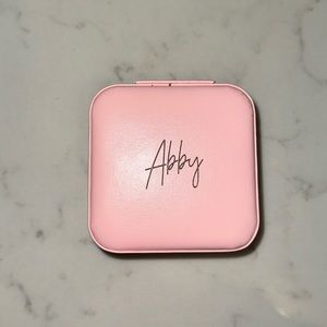 Pink Travel Jewelry Holder Case Custom Abby